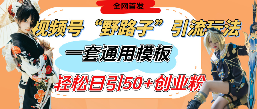 视频号“野路子”玩法，评论区疯狂截流，一套模板单日单号引流50+创业粉